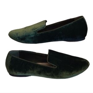 Birdies The Heron Forest Velvet Flat loafer Slip /Slide On Fabric Mule Flex Sole